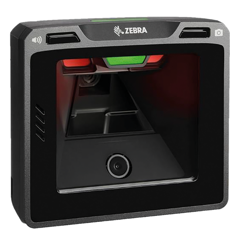 Zebra lector de código de barras SP7201: plano único, Vertical, solo USB Only, sin puerto auxiliar, rango estandar, negro