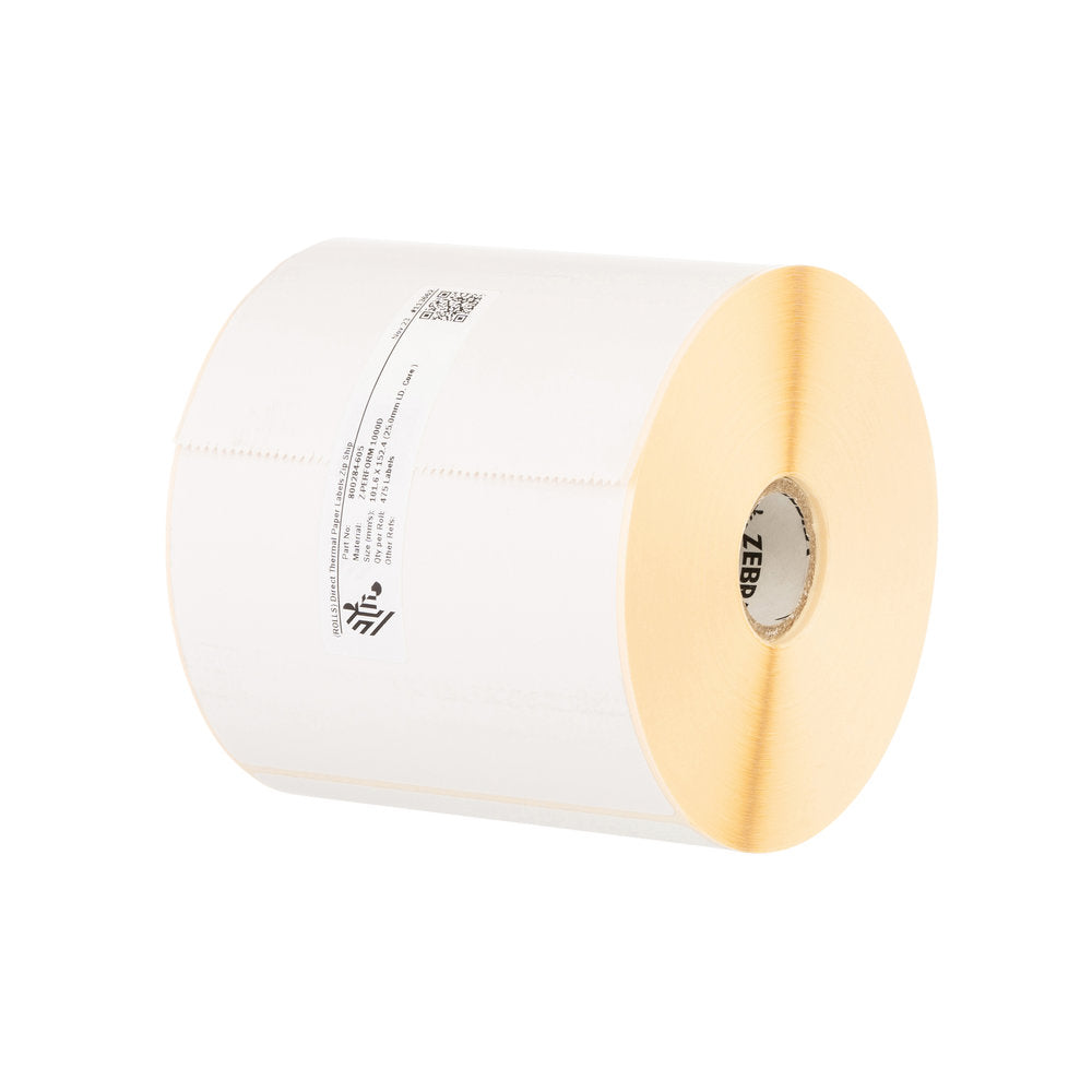 Zebra 10000301 Etiqueta blanca para impresora 4 x 6 para guias, cono grande DT