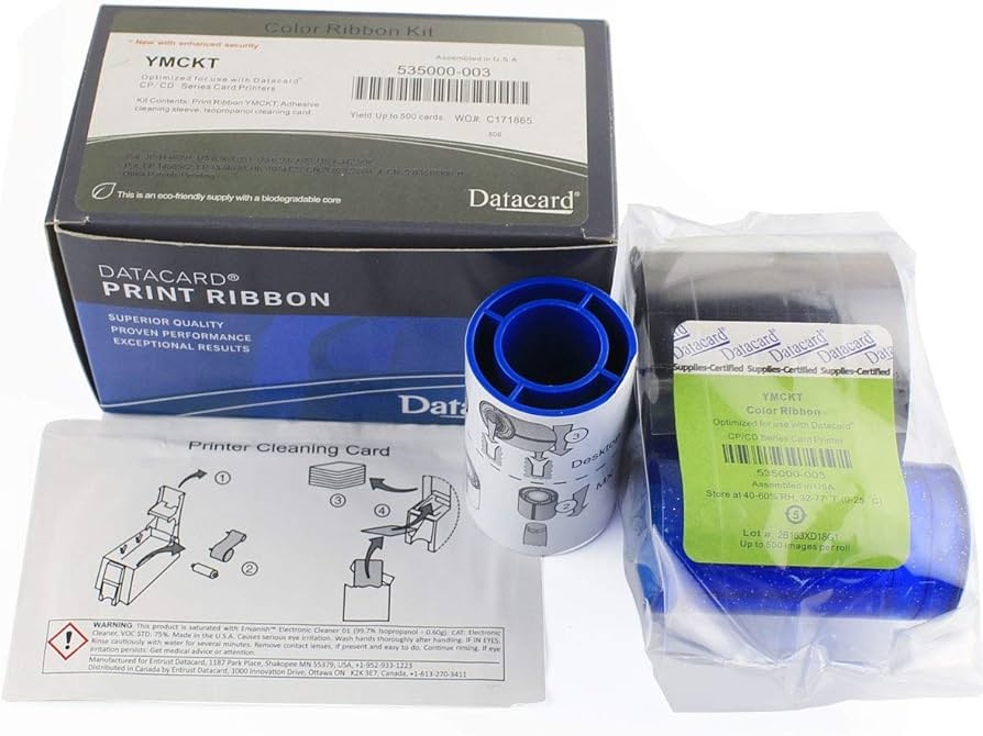 Entrust Datacard 535000-006 ribbon color para CD800 impresora de credenciales