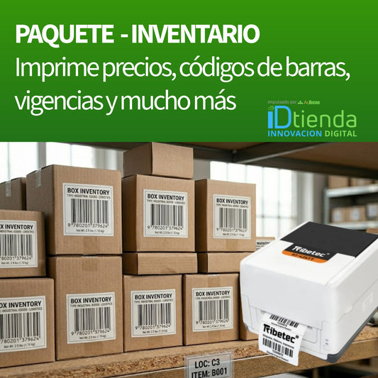 PAQUETE INVENTARIO - Impresora de Etiqueta + Complemento para hacer etiquetas de inventario