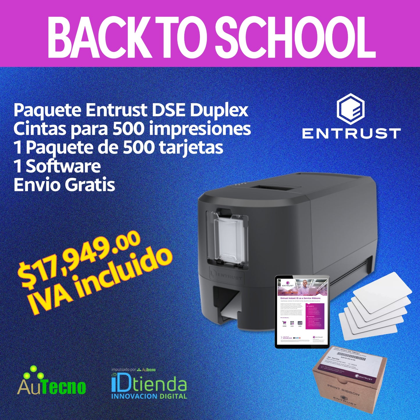 🎓Paquete listo para imprimir: DSE DUAL Datacard Entrust, kit completo para este regreso a clases