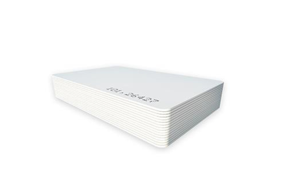 Tarjeta RFID blanca con folio corto, de 125 KHZ