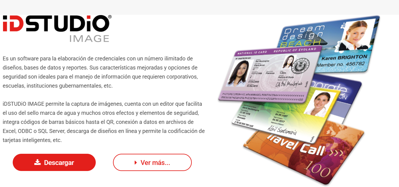 Software IDSTUDIO Image, para impresion de credenciales  de forma profesional