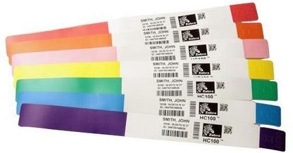 Zebra 10004443-5 brazalete de papel, color rosa